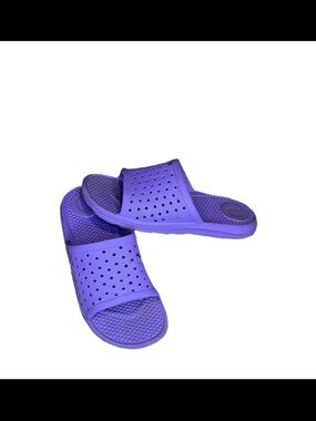 Totes Kids Everywear Ara Purple Slide Sandal Girls 2-3